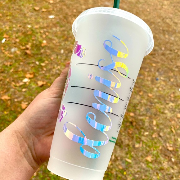 Holographic SEA TURTLE Reusable STARBUCKS COLD CUP - Picture 4 of 5